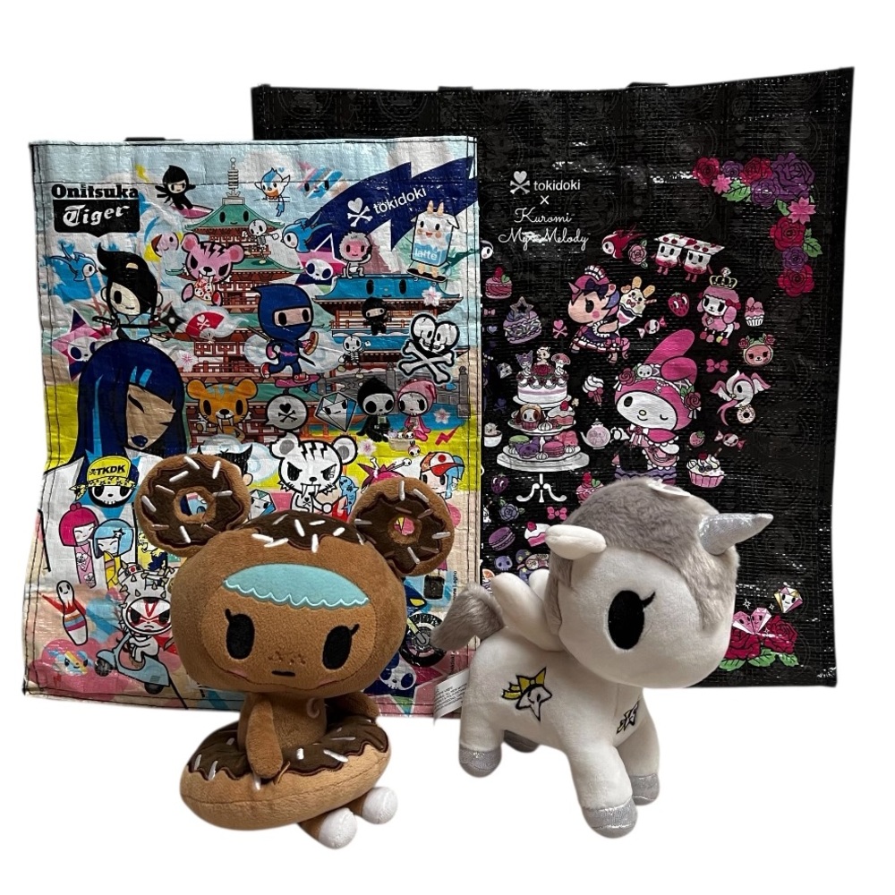 Tokidoki Chocotella and Neon Star Unicorn and Bag